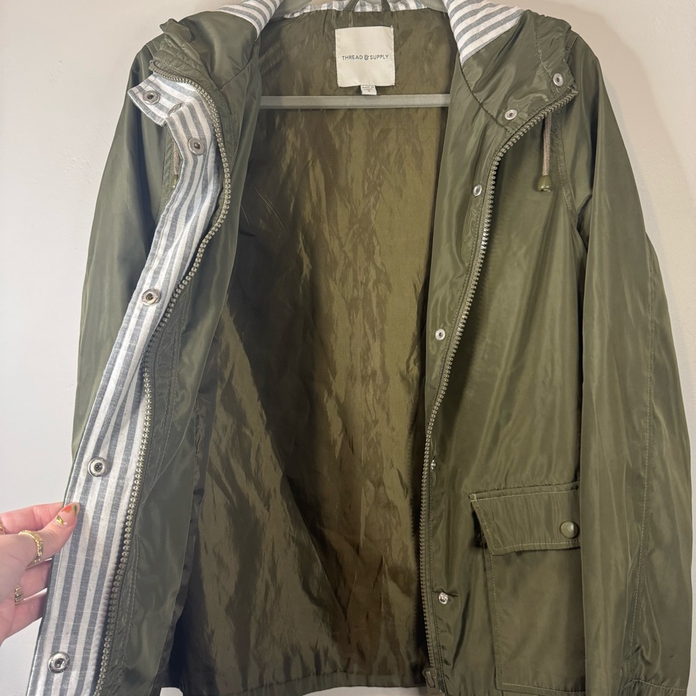 Thread & Supply Olive Jacket Small - image 5